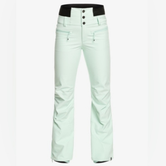 Roxy Rising High Shell Snow Pants in Fair Aqua Women’s Pants NWT - Picture 8 of 9